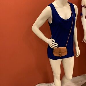 Vintage Mini Leather Crossbody Purse  made in Brazil